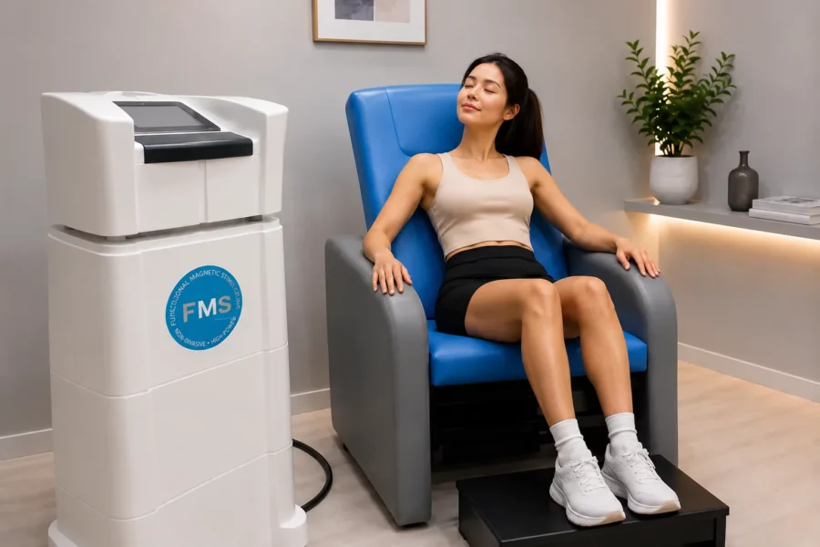 FMS Tesla Chair for Pelvic Floor and Core Strengthening — process